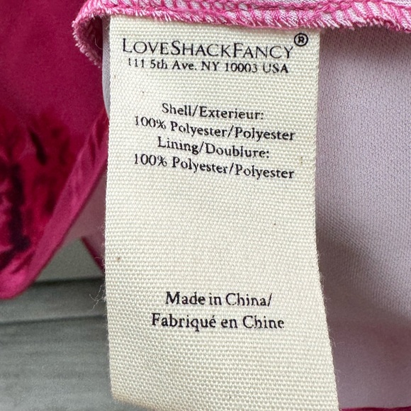 LoveShackFancy Fuchsia Pink Floral Satin Maxi Dress - Picture 7 of 9